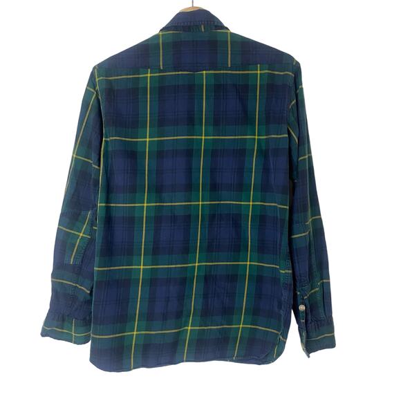 Ralph Lauren Men's Navy Green Plaid Pockets Workshirt Size S - Picture 5 of 8
